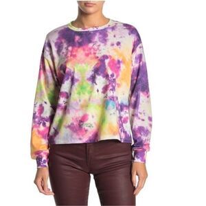 CircleX Women’s Multi Bright Crew Neck Tie Dye Pullover Sweatshirt Size: S & XL